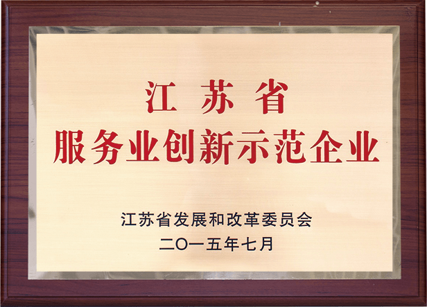 江蘇省服務(wù)業(yè)創(chuàng)新示范企業(yè)